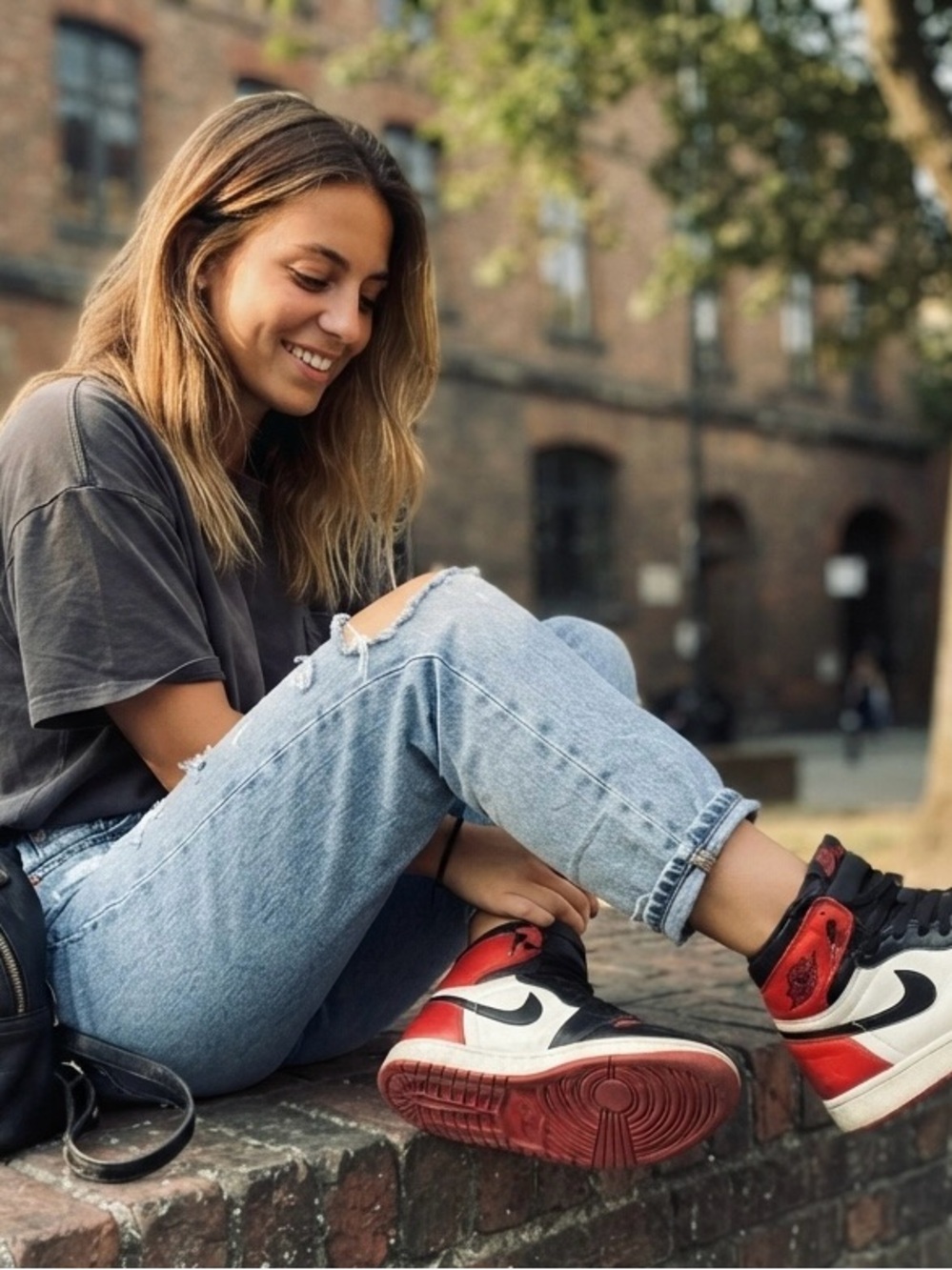 Men/Women High-Top Athletic Sneaker — Black, Red, White - Picture 9 of 9
